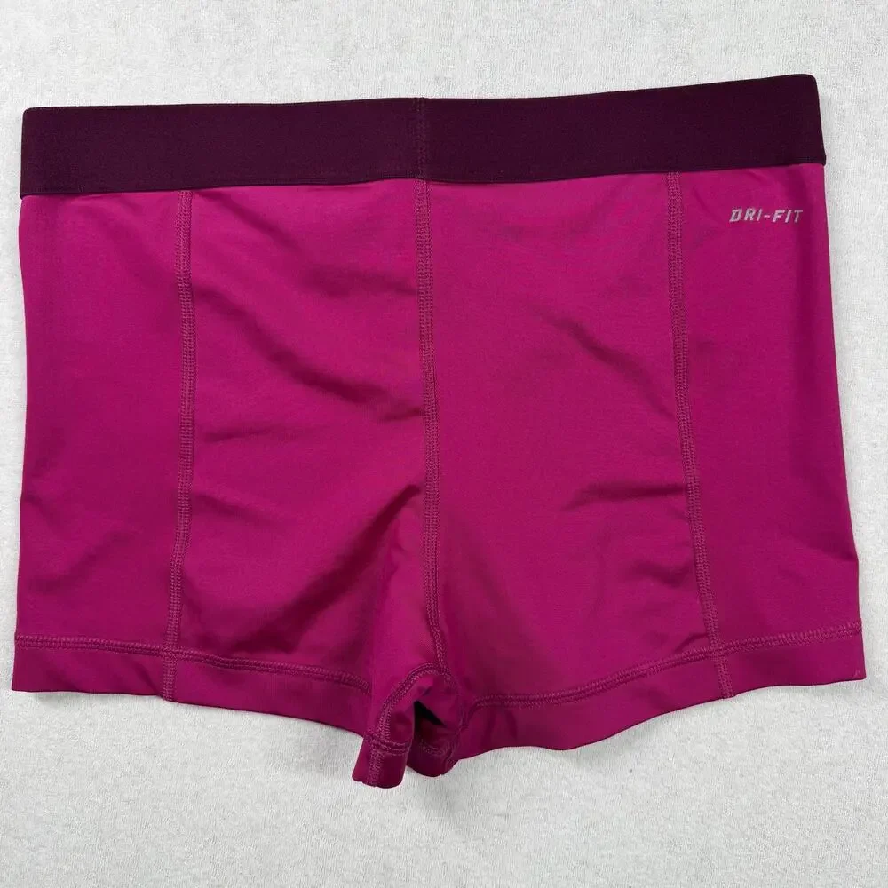 Nike Pro Women’s Compression Shorts Lot of 2 Size Large Pink Black Dri-FIT 3”